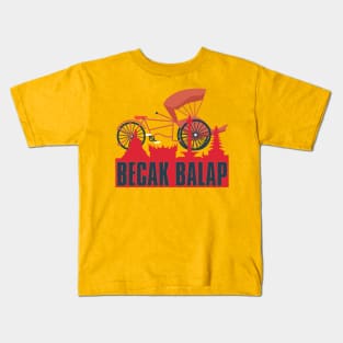 Becak Balap Kids T-Shirt